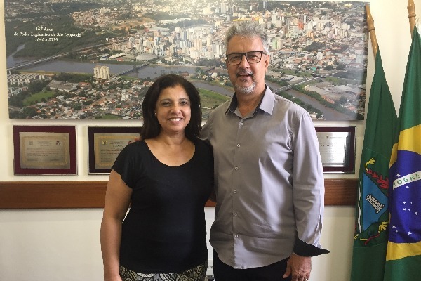 Armando Motta recebe visita da vice-prefeita de São Leopoldo